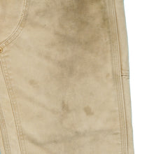 Load image into Gallery viewer, Vintage faded Carhartt double knee jeans khaki 32&quot; x 32&quot;
