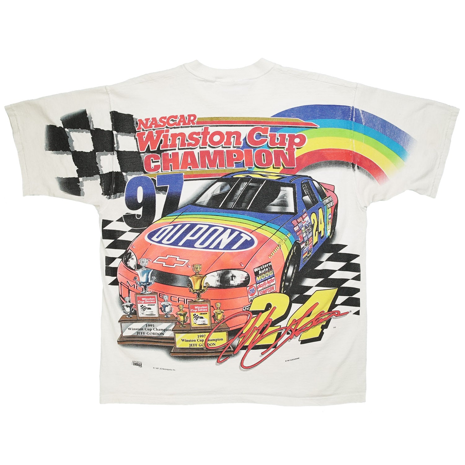 1997 Winston Cup Champion Jeff Gordon racing tee L