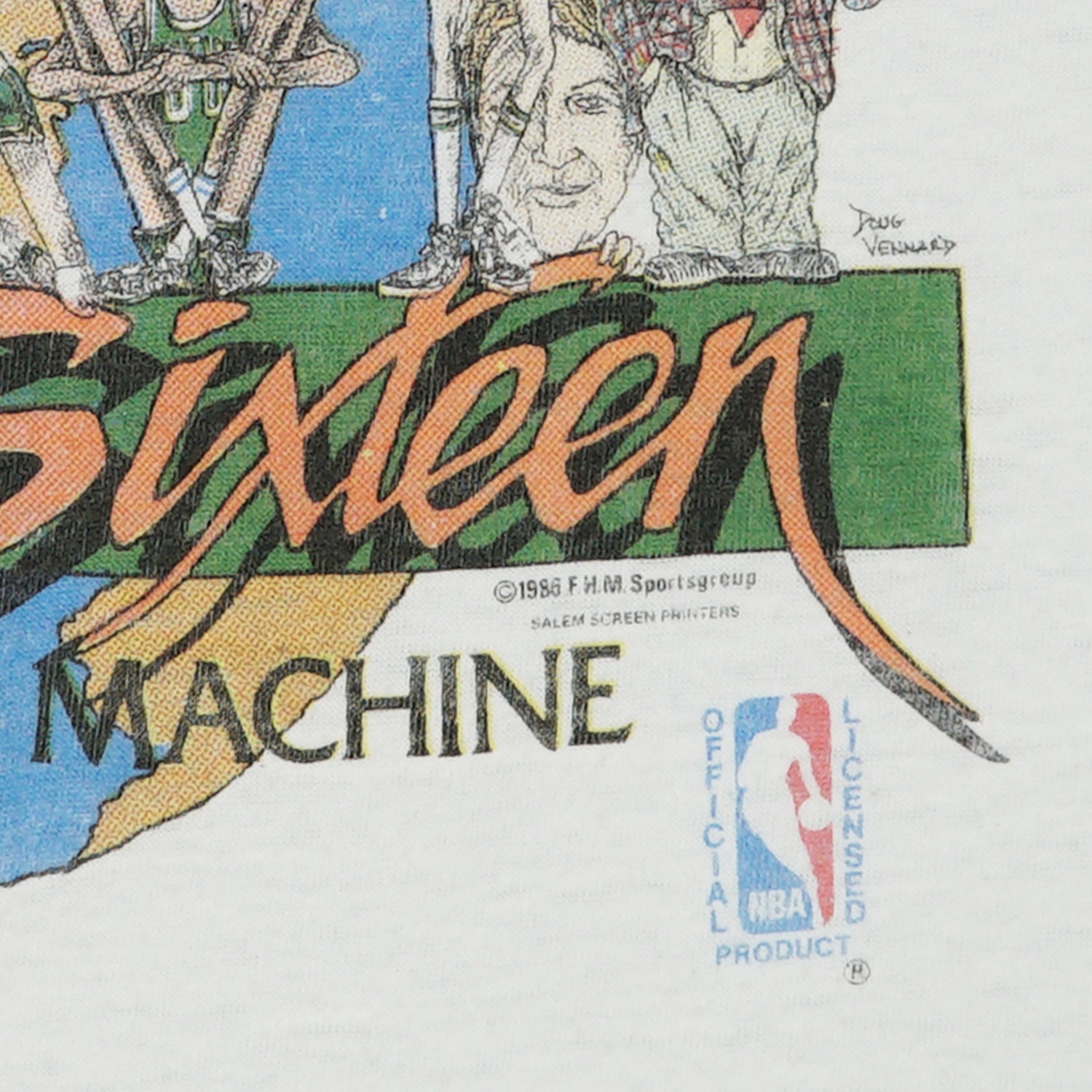 1986 Boston Celtics NBA World Champs ringer tee M