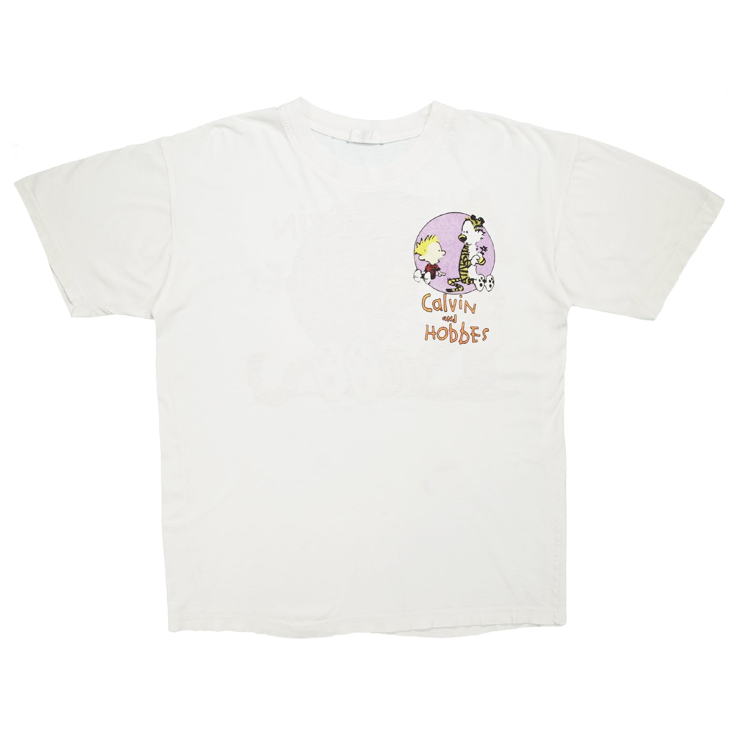 Bootleg Calvin and Hobbes comic graphic tee L