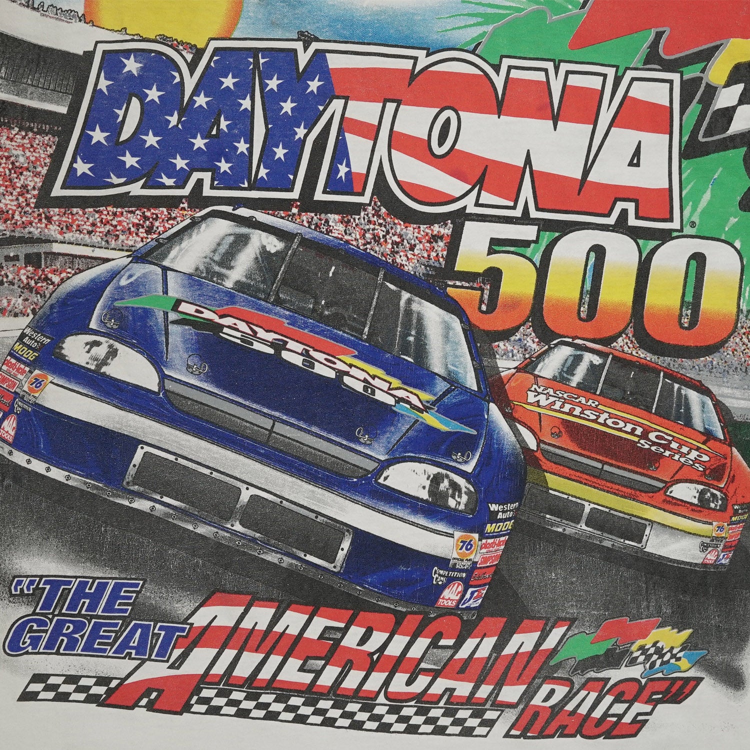 1999 Daytona 500 AOP racing tee XL