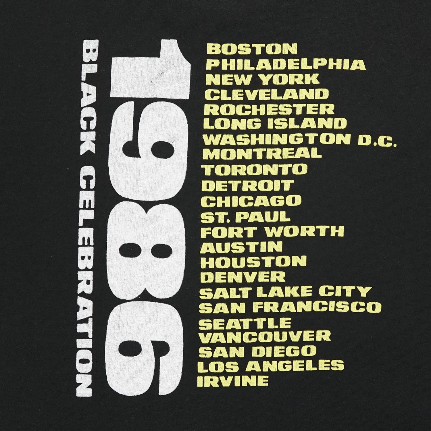 1986 Depeche Mode "A Black Celebration" tour tee L