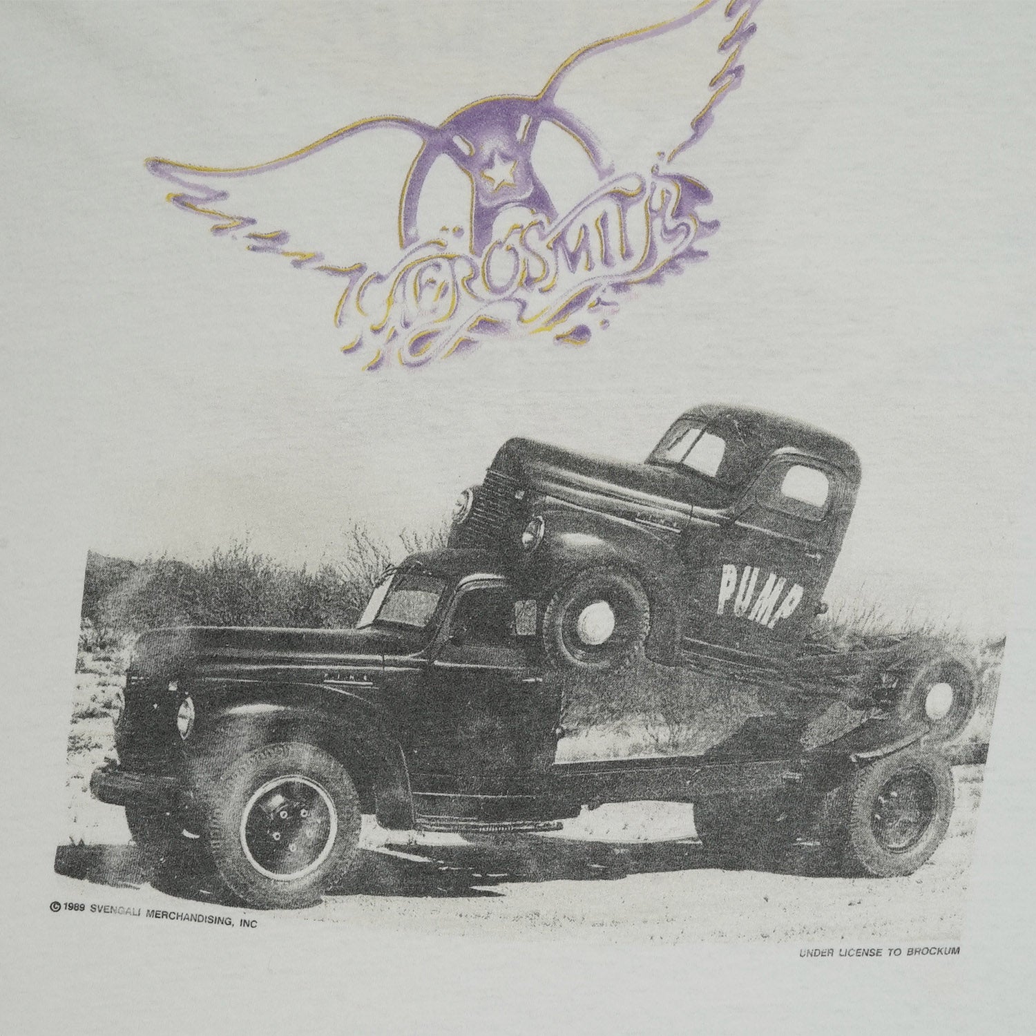 1989 Aerosmith PUMP trucks band tee XL