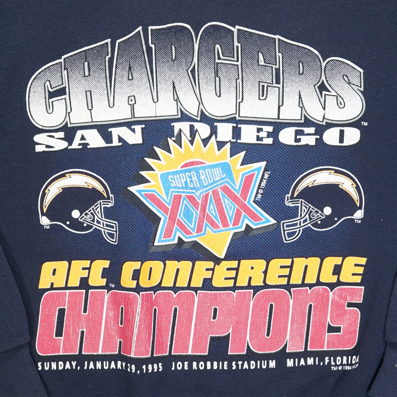 1994 San Diego Chargers AFC Champions crewneck L