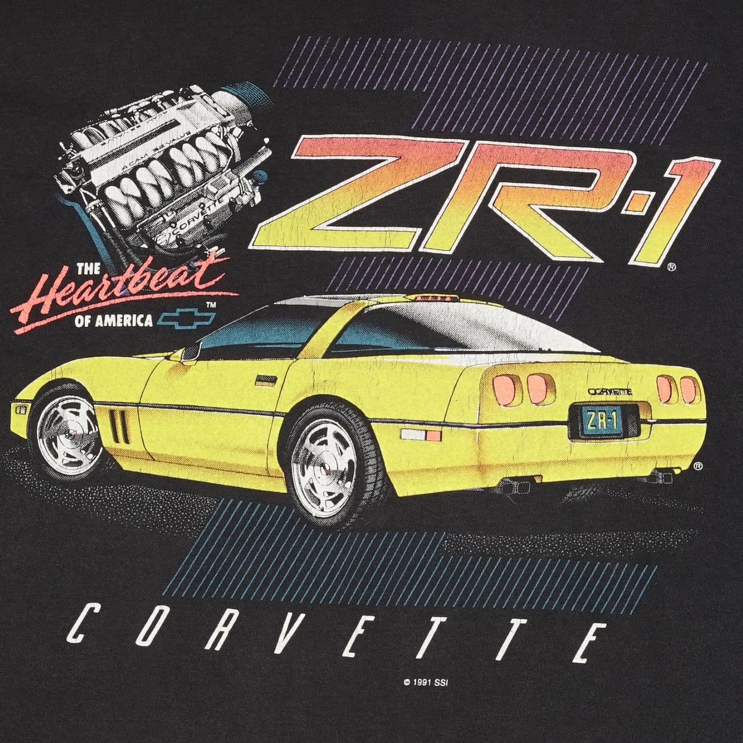 '90s Corvette ZR-1 car tee XL