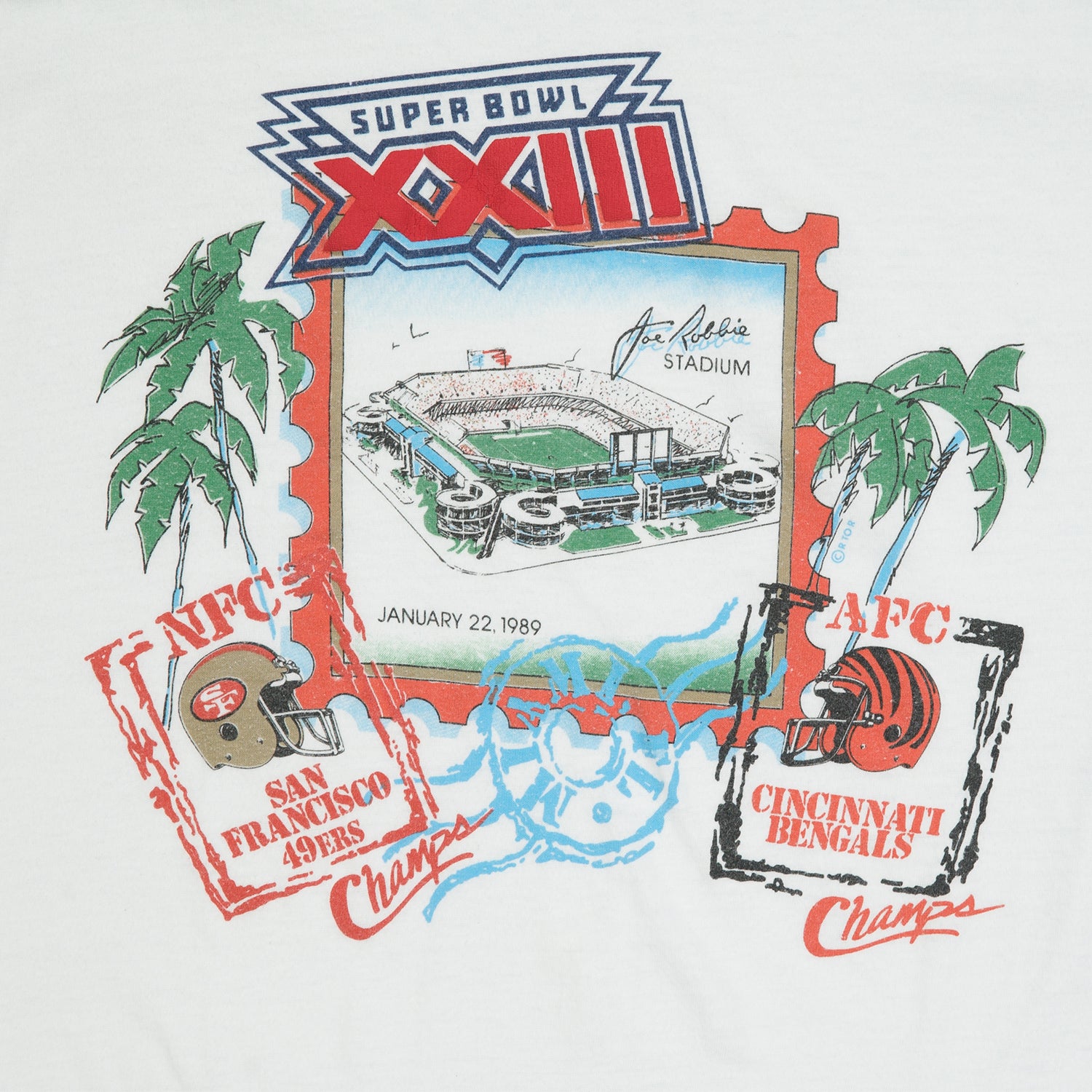 1989 49ers vs Bengals Super Bowl 1989 tee M