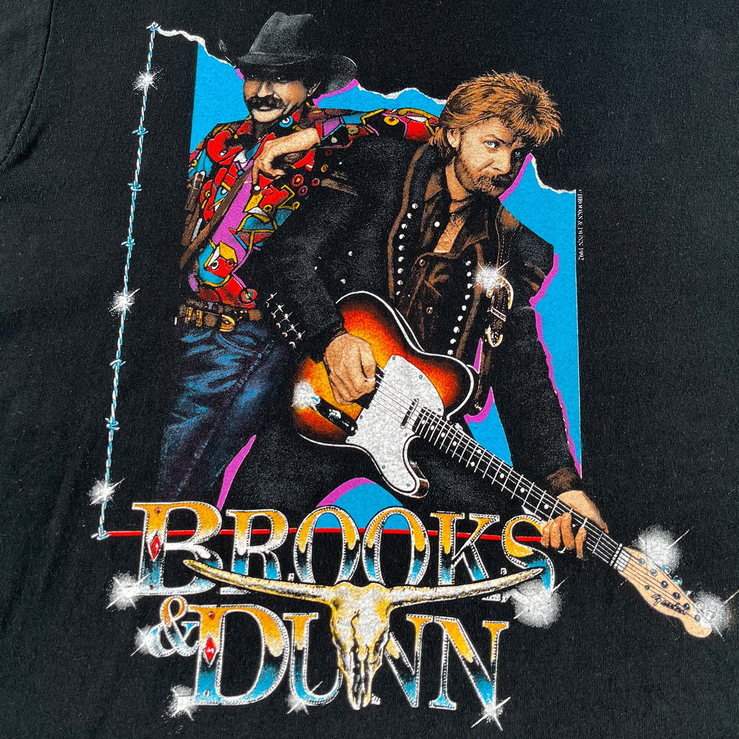 1992 Brooks & Dunn Trail Drive band tee L