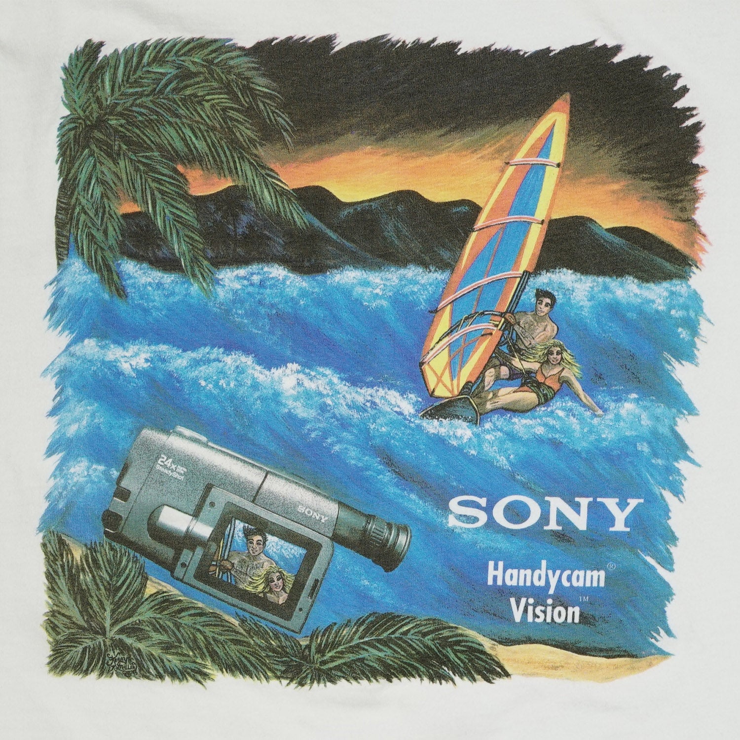 Vintage Sony Handycam tech promo tee XL – Gone Again Vintage