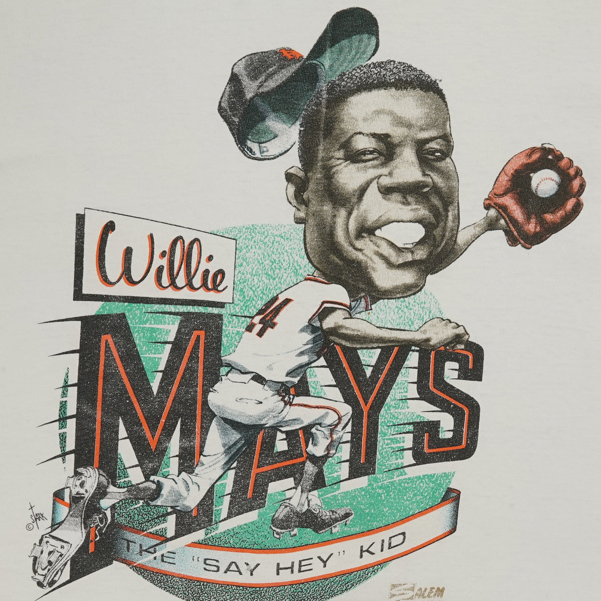 Vintage Willie Mays "The 'Say Hey' Kid" Salem tee XL