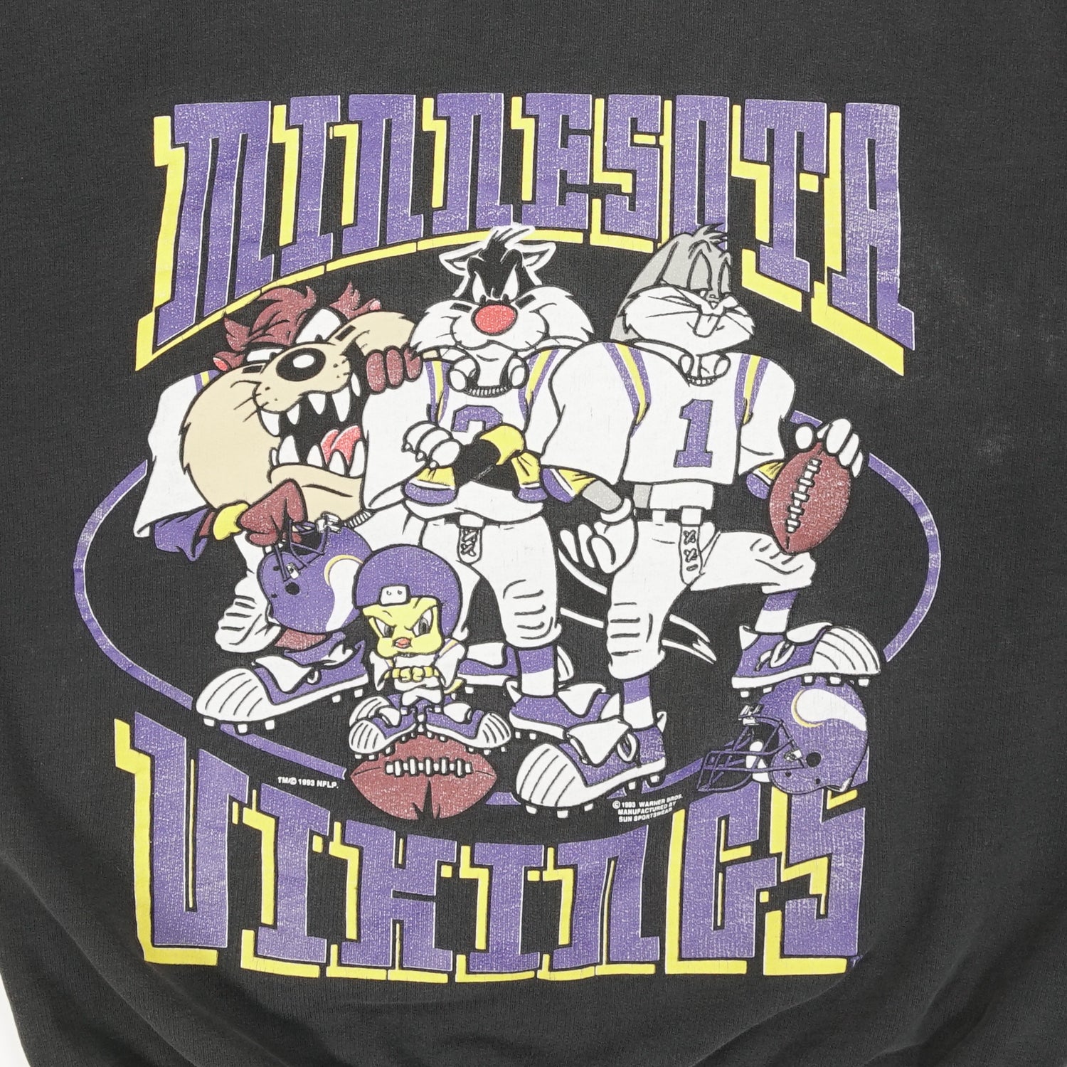 1993 Looney Tunes x Minnesota Vikings crewneck M