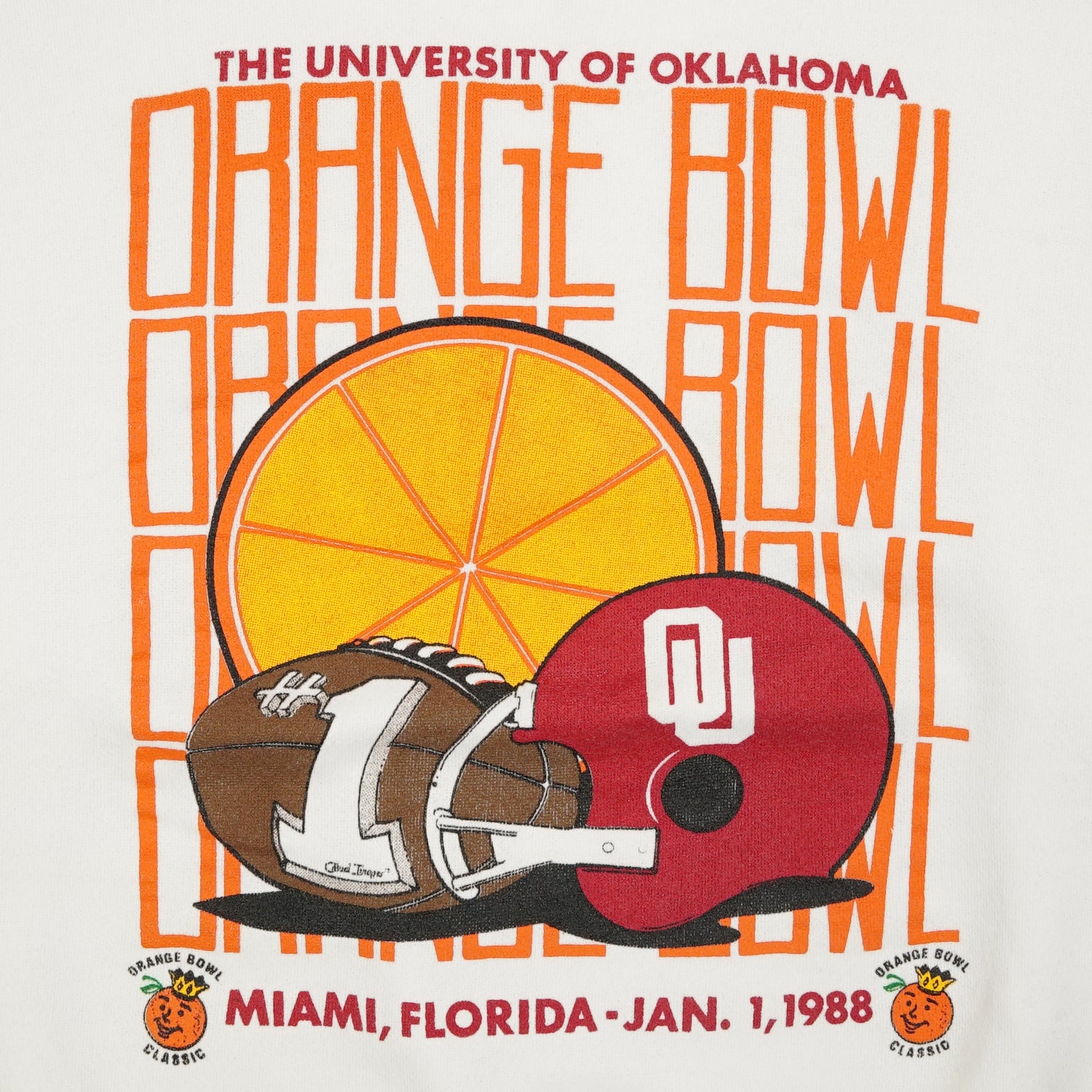 1988 University of Oklahoma Orange Bowl crewneck L