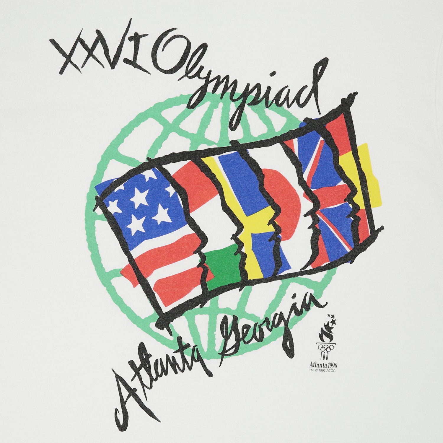 Vintage Atlanta 1996 Olympics graphic tee L