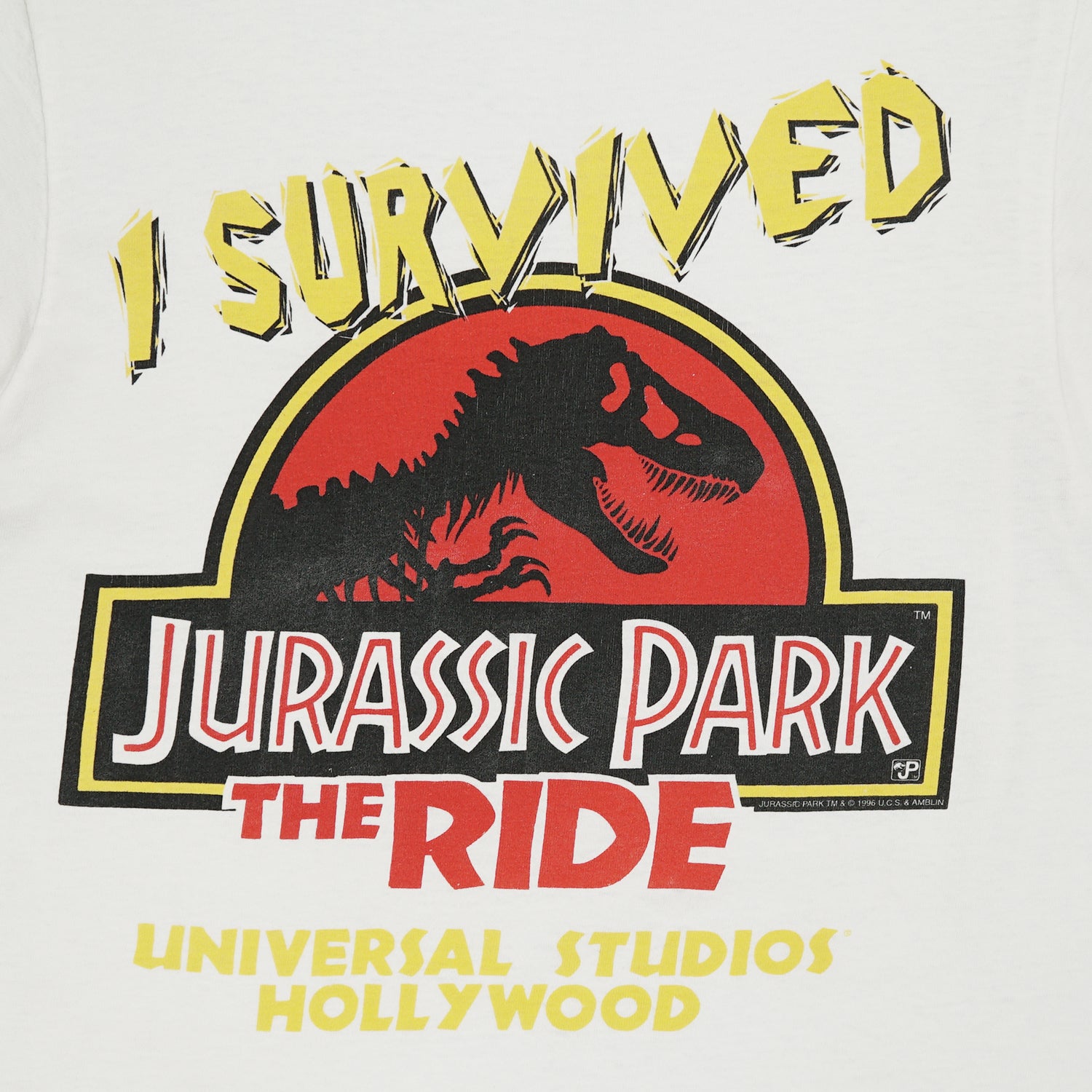 1996 I Survived Jurrasic Park The Ride tee S/M