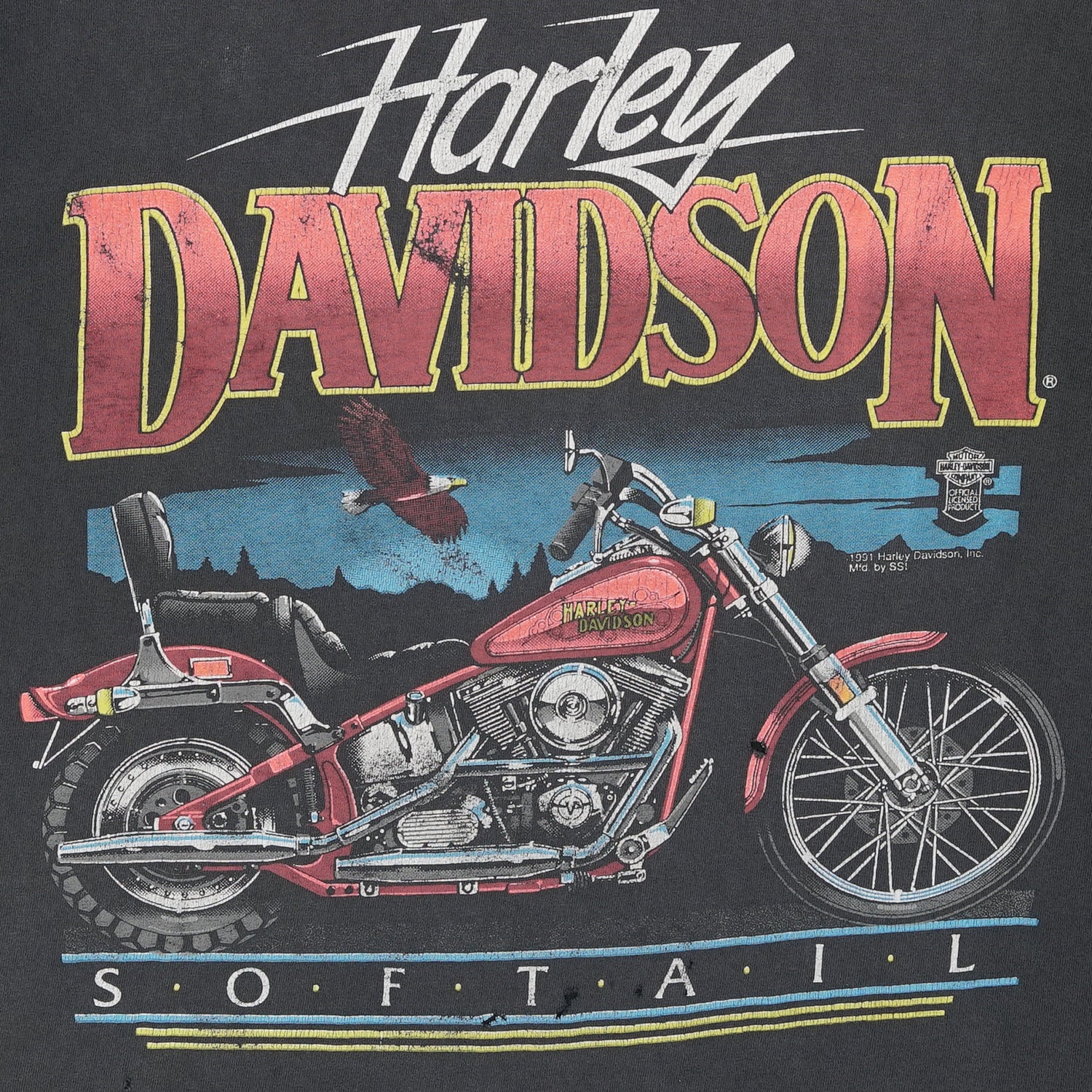 1991 Harley Davidson softail bike tee M/L