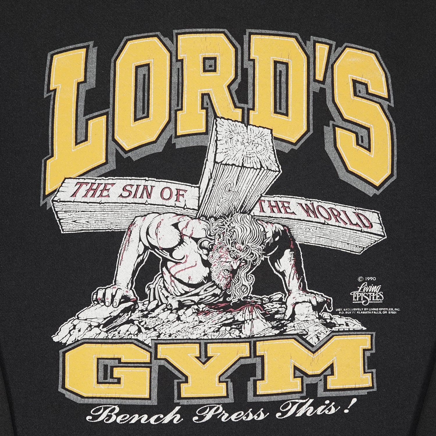 1990 Lord's Gym Jesus crewneck M