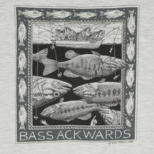 1988 Ray Troll 'Bass Ackwards' tee XL
