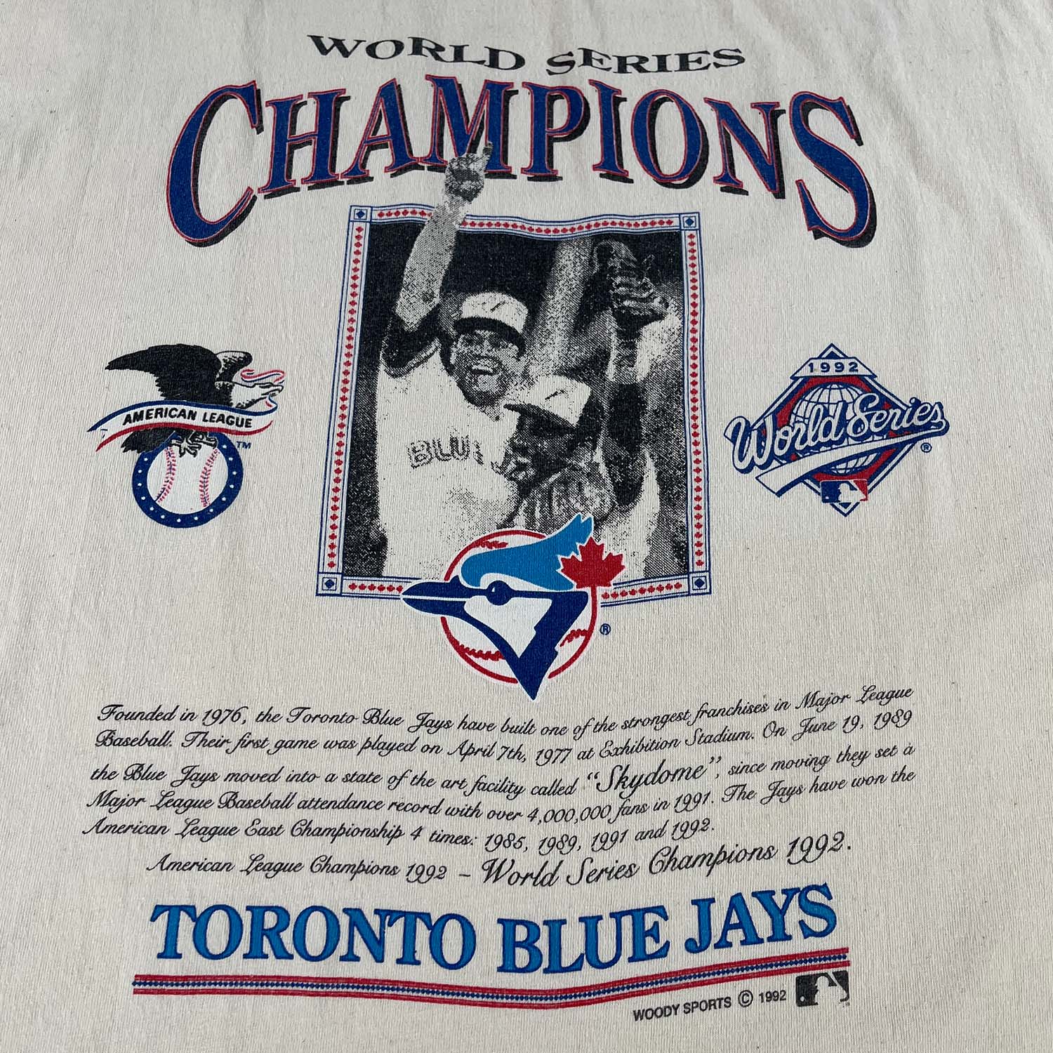 1992 Toronto Blue Jays World Series Champions tee XL