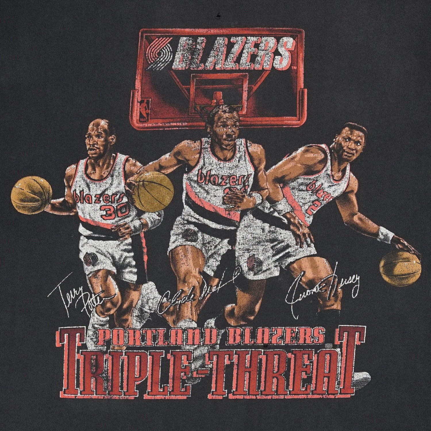 '90s Portland Blazers Triple Threat faded tee XL