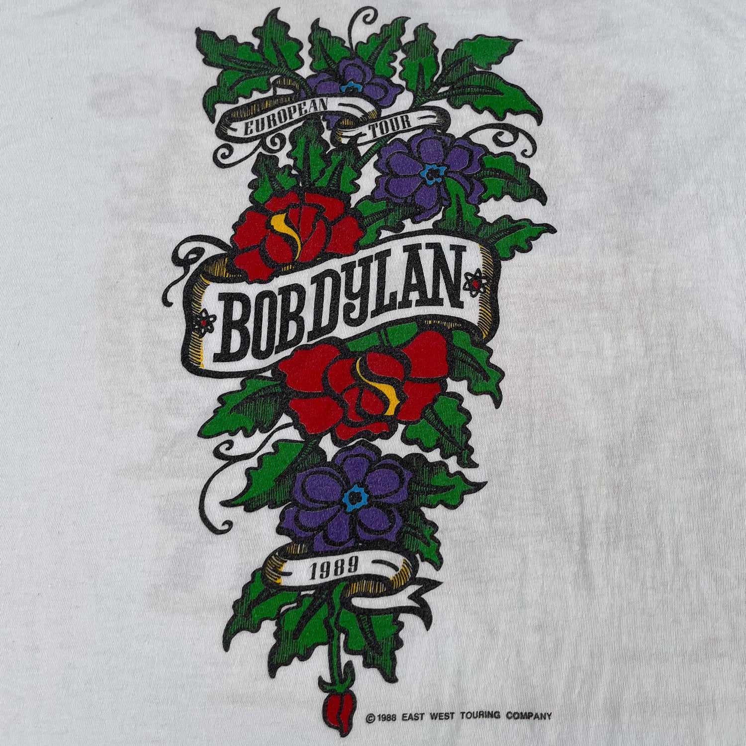 1988 Bob Dylan European tour tee M