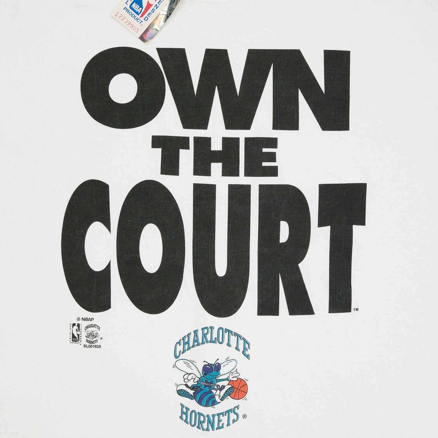 '90s Charlotte Hornets NBA deadstock Salem tee L/XL
