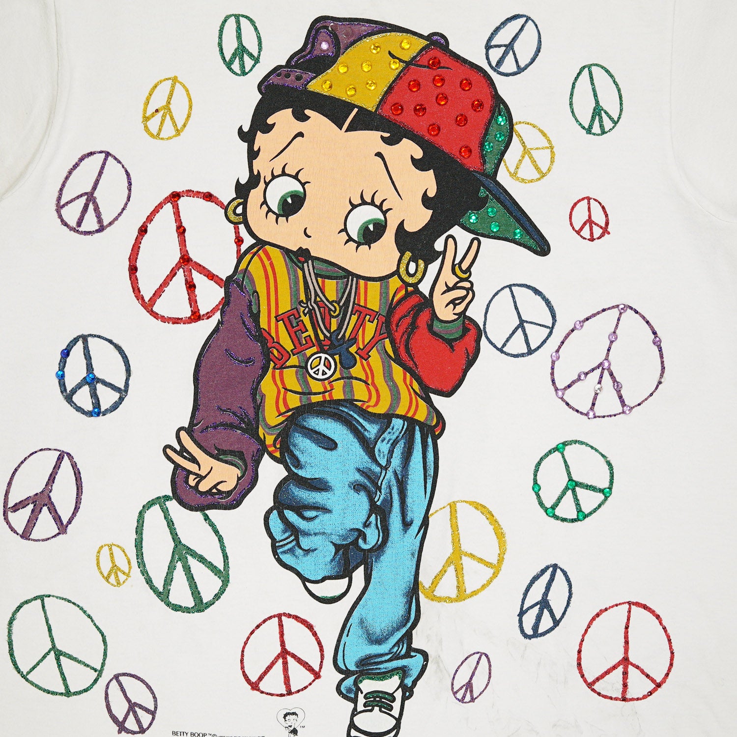 1993 Betty Boop Peace tee L