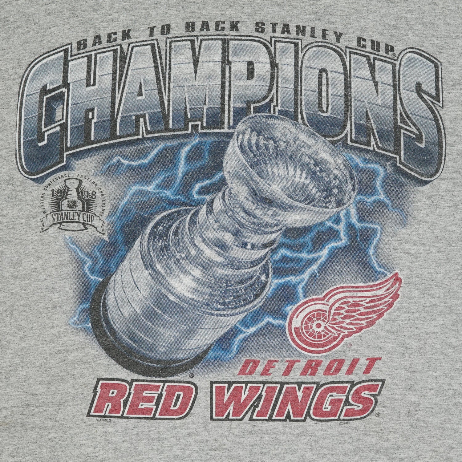 1998 Detroit Red Wings Stanley cup Champions tee L