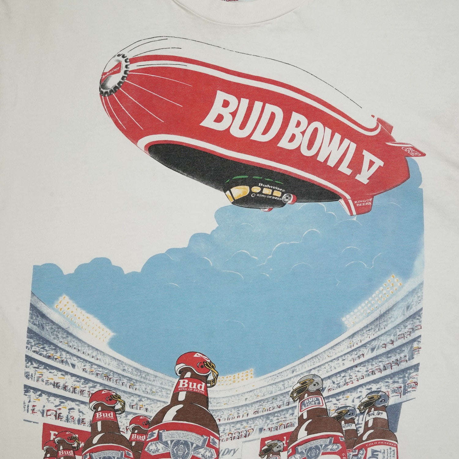 1992 Budweiser football promo Bud Bowl tee XL