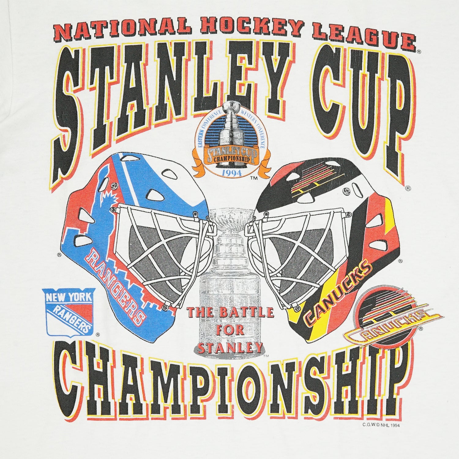 1994 Stanley Cup Championship Rangers vs. Canucks tee M