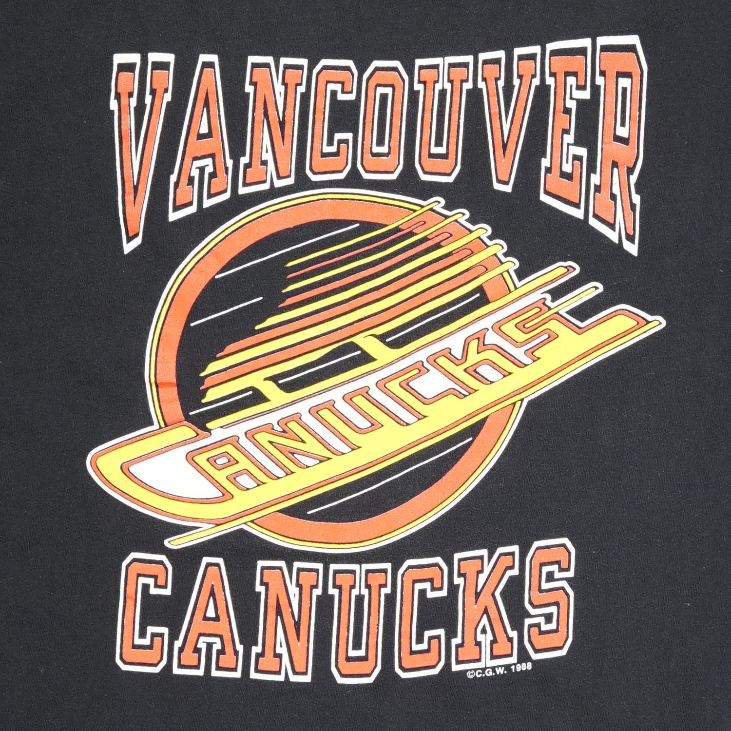 1988 Vancouver Canucks Waves tee L
