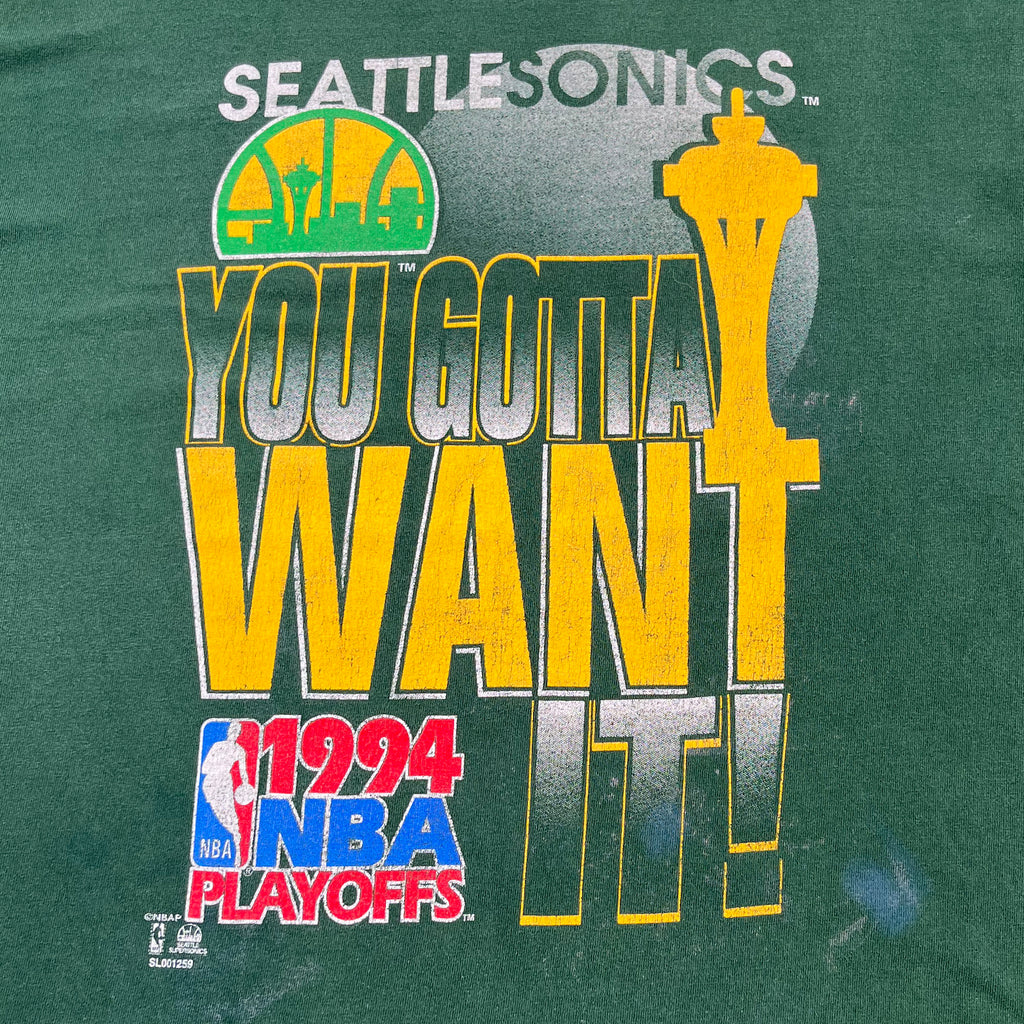 1994 NBA Playoffs Seattle Supersonics tee XL