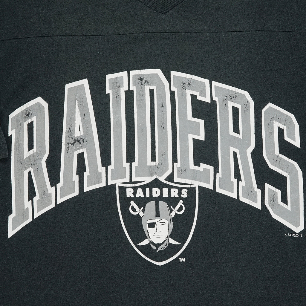 '90s Oakland Raiders arc logo tee S