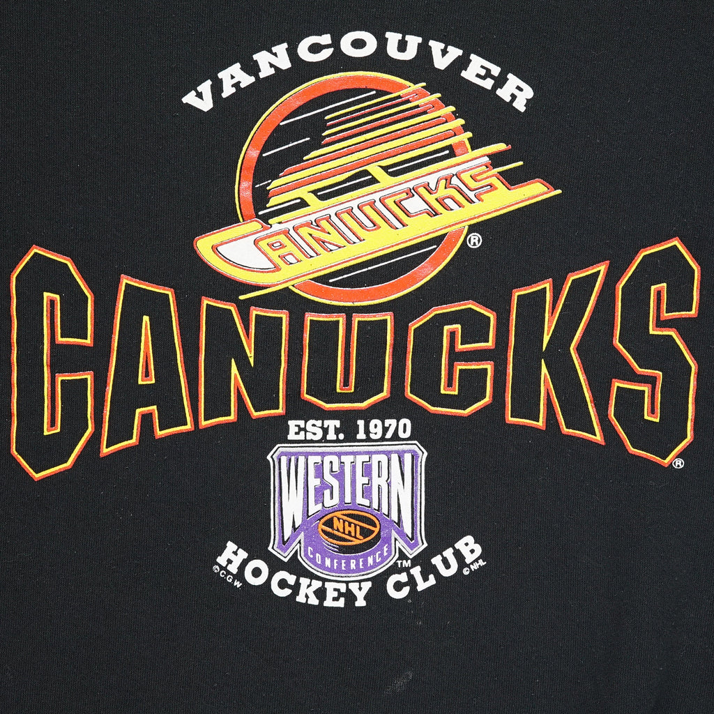 '90s Vancouver Canucks Western Conference crewneck L