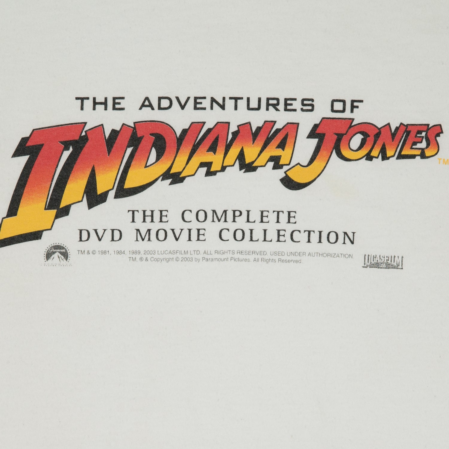 2003 Indiana Jones DVD promo tee L