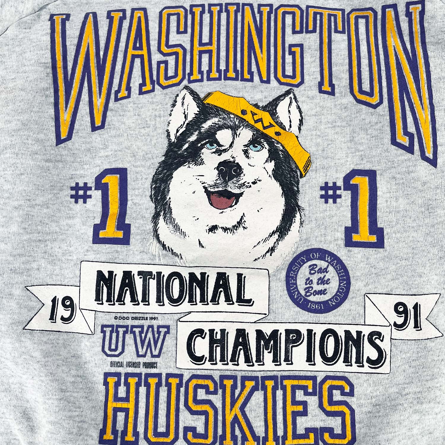 1991 Washington Huskies National Champions crewneck L/XL