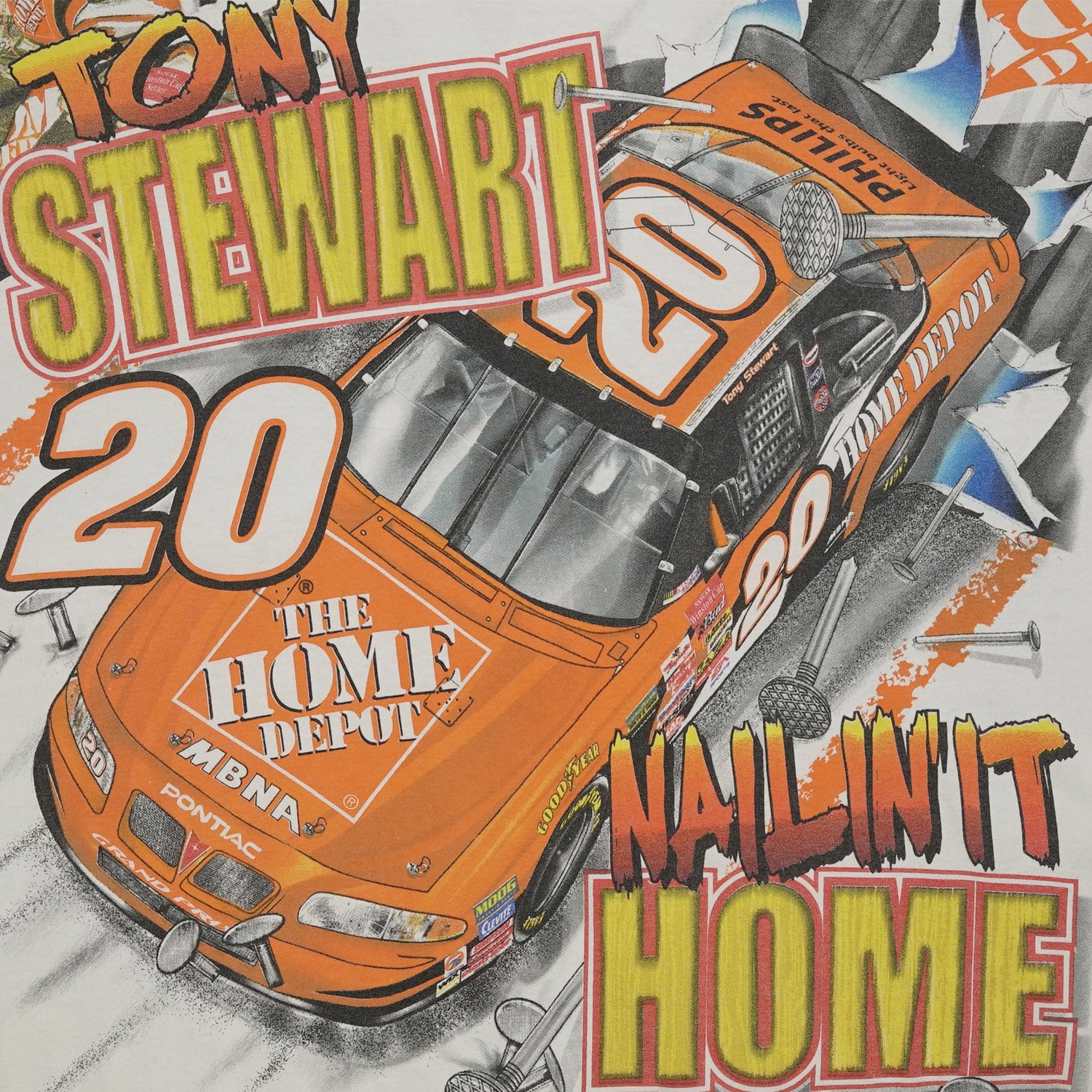 2002 Tony Stewart Home Depot Nail In'It Home racing tee XL