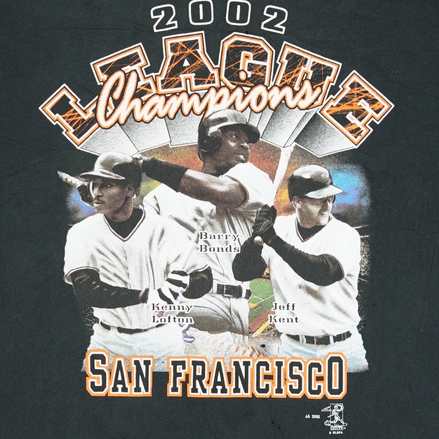 2002 SF Giants MLB Champions Barry Bonds tee XL