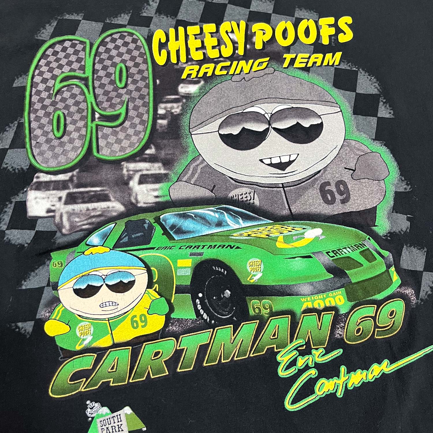 1998 South Park Cartman racing tee XL