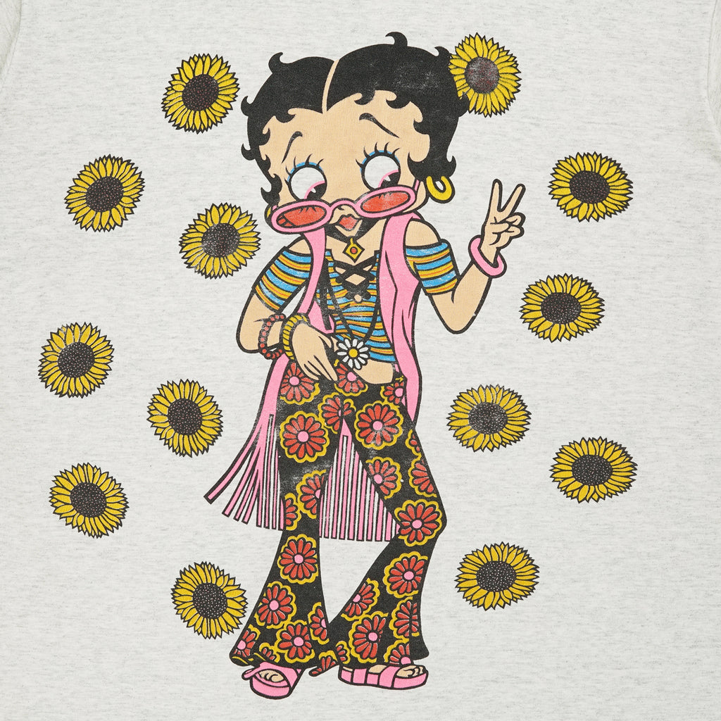 '90s Betty Boop sunflower hippy tee L