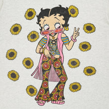 Load image into Gallery viewer, &#39;90s Betty Boop sunflower hippy tee L
