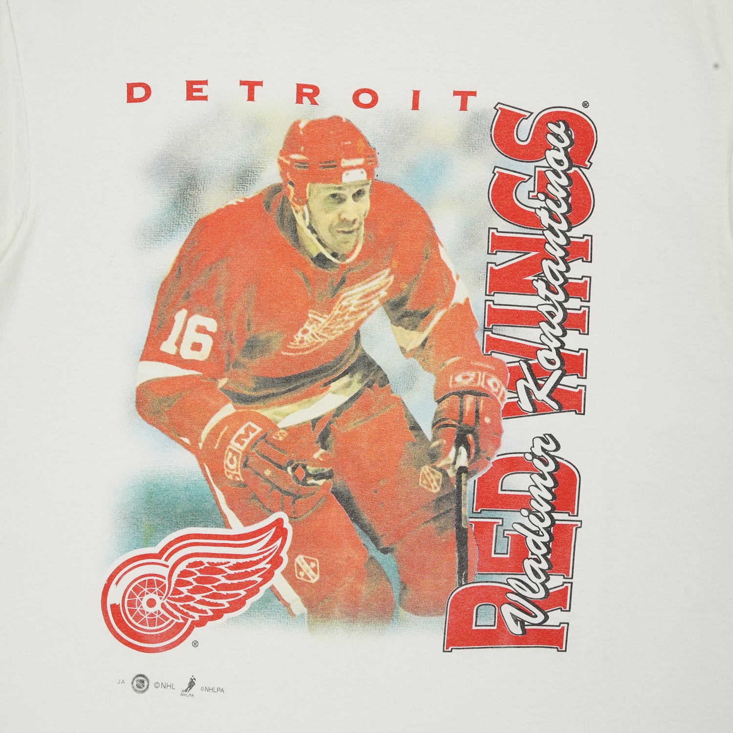Vintage Detroit Red Wings Vladimir Konstantinov NHL tee L