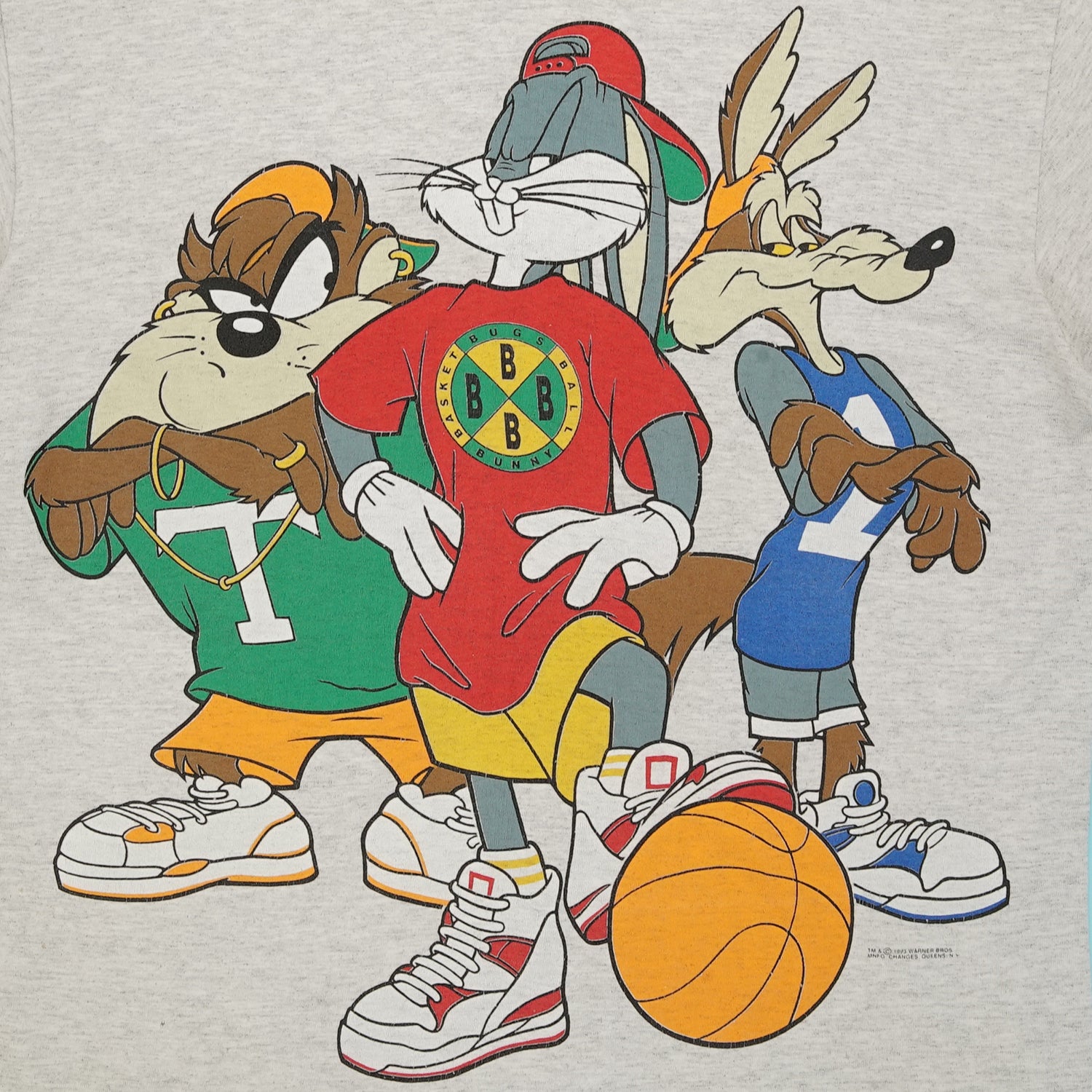 1993 Looney Tunes x Cross Colours graphic tee in grey L