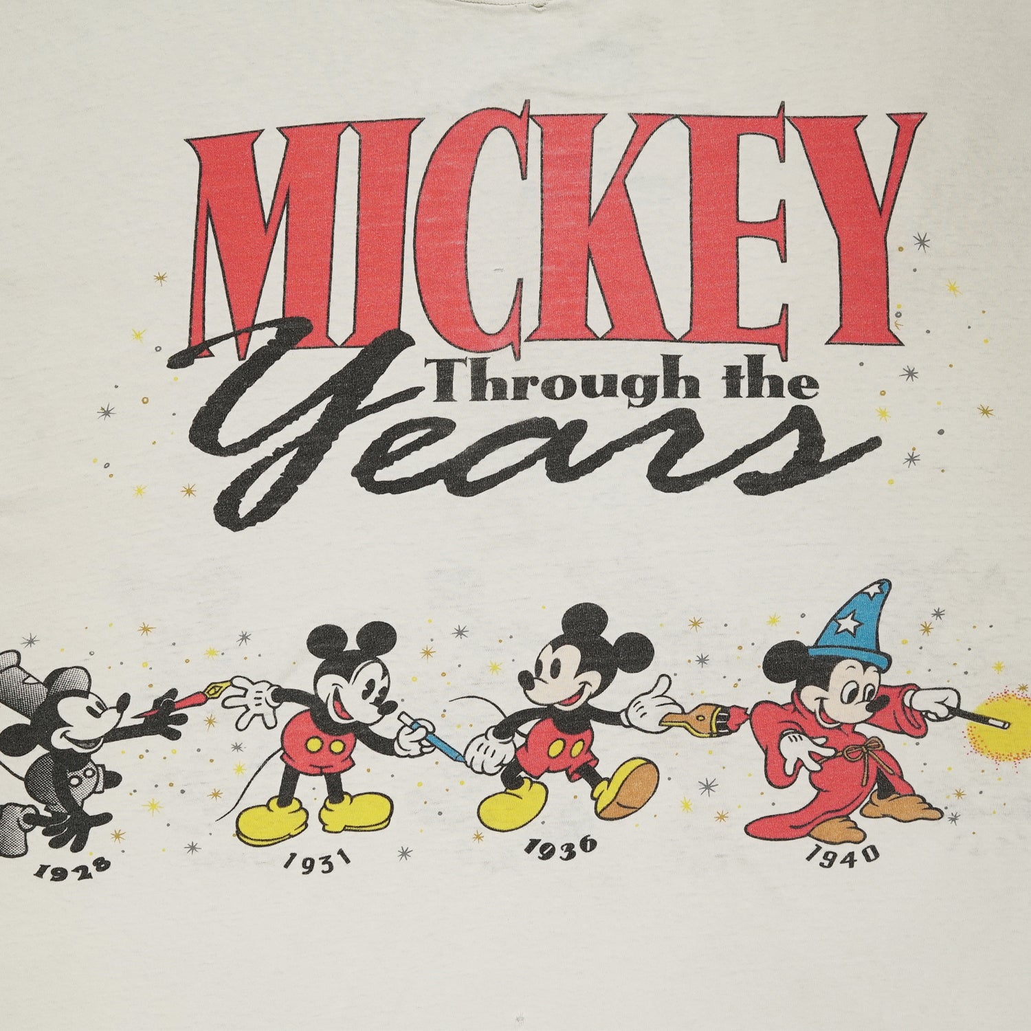 '90s Mickey Through the Years distressed tee XL