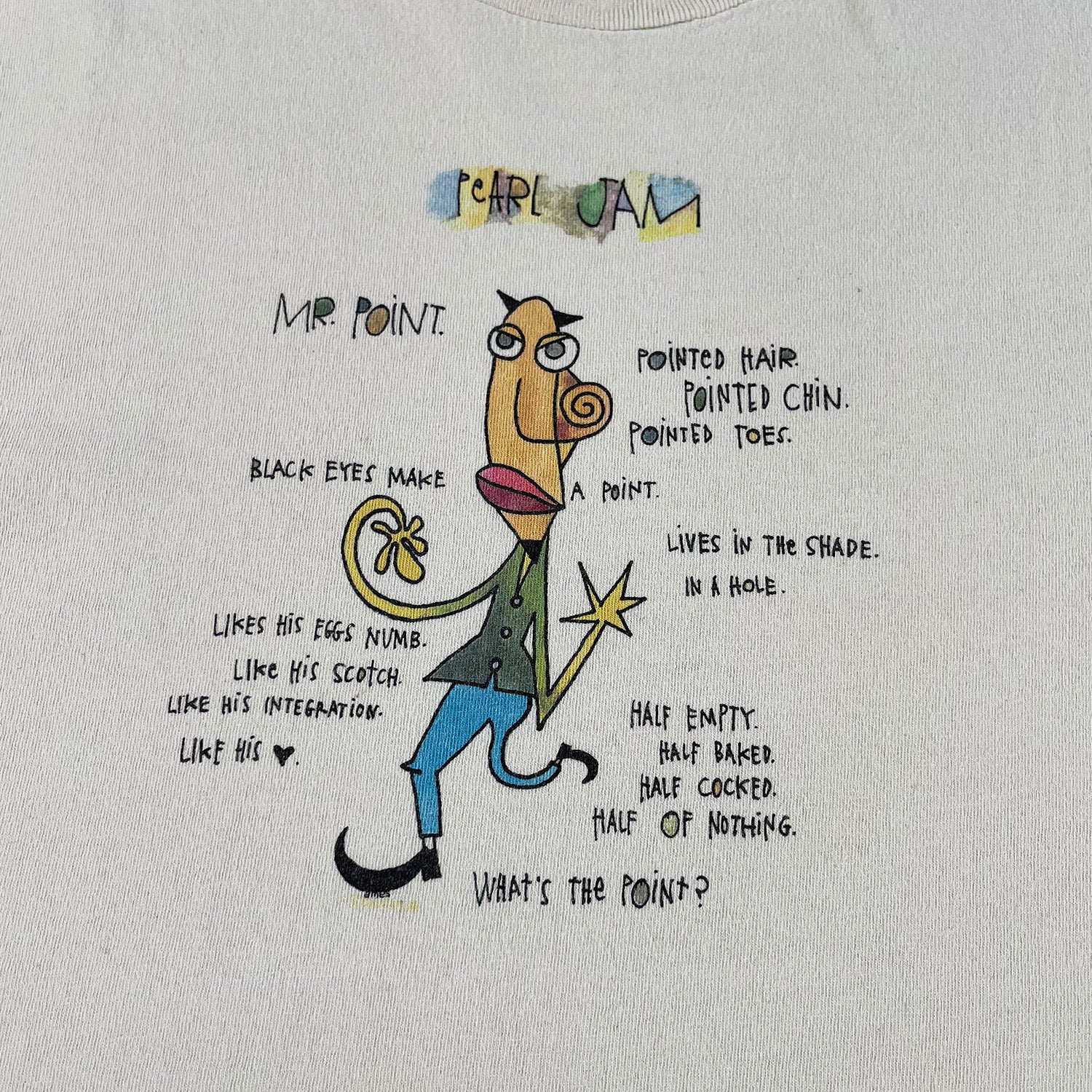 1995 Pearl Jam Mr. Point Vitalogy tour tee L