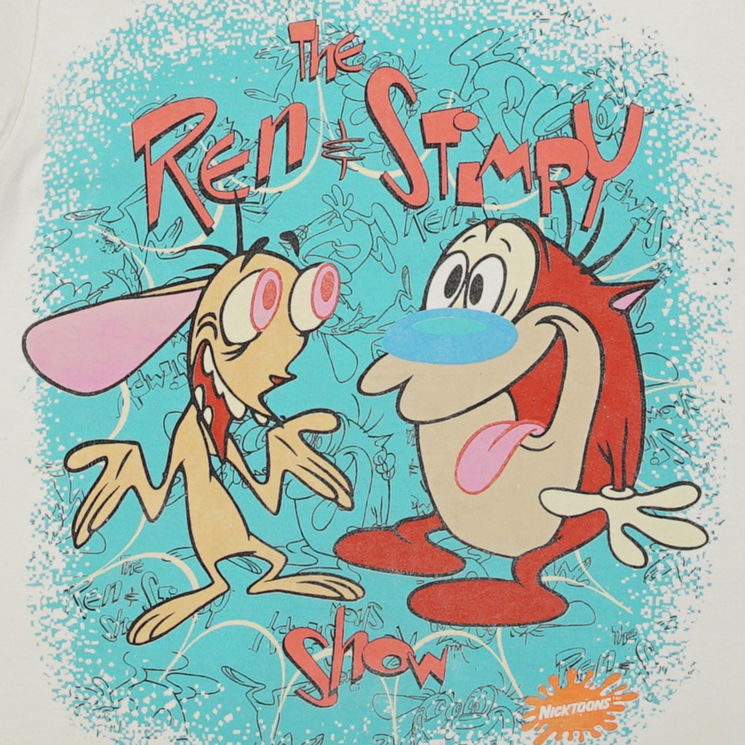 1991 Ren & Stimpy Nickelodeon cartoon tee M