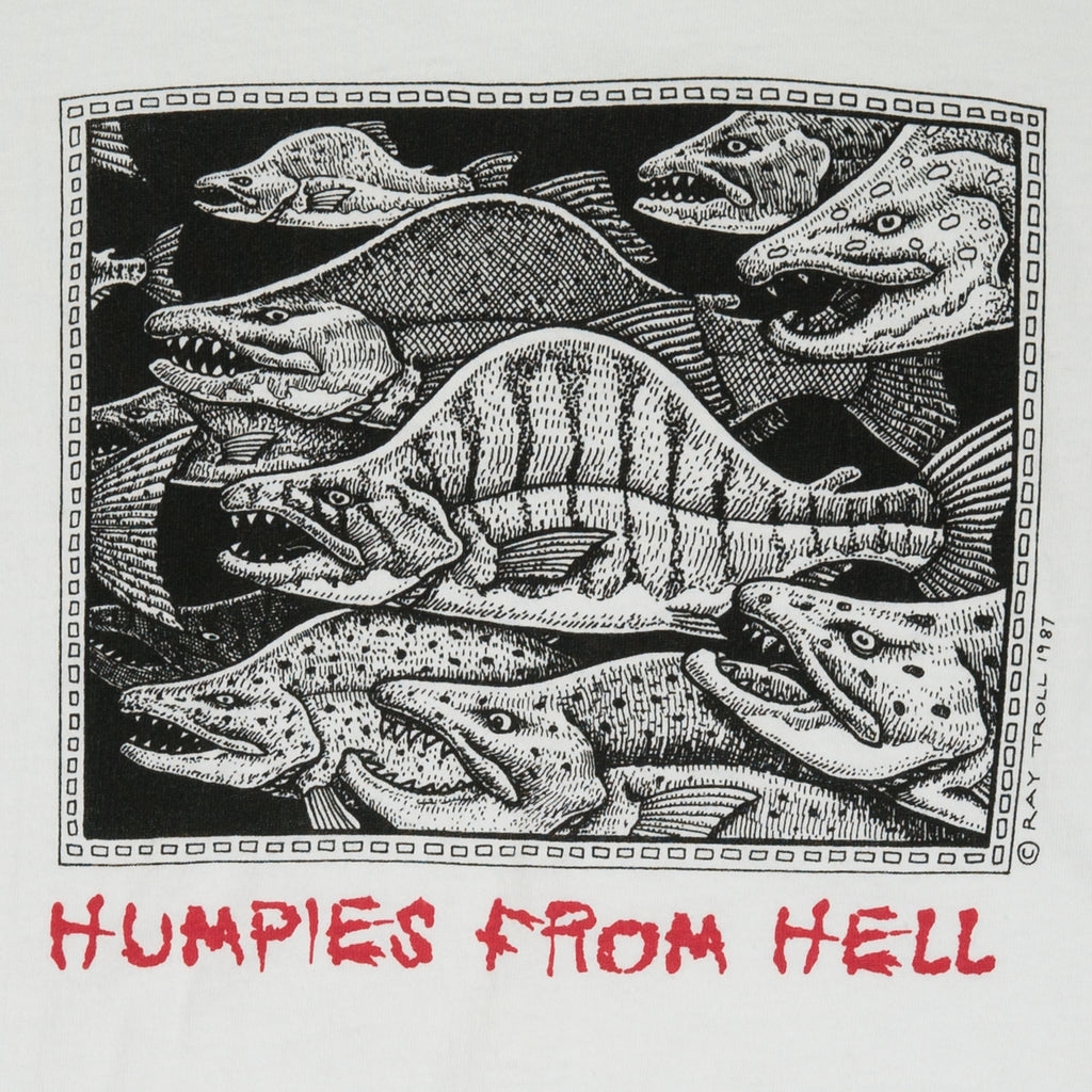 1987 Ray Troll 'Humpies From Hell' tee XL