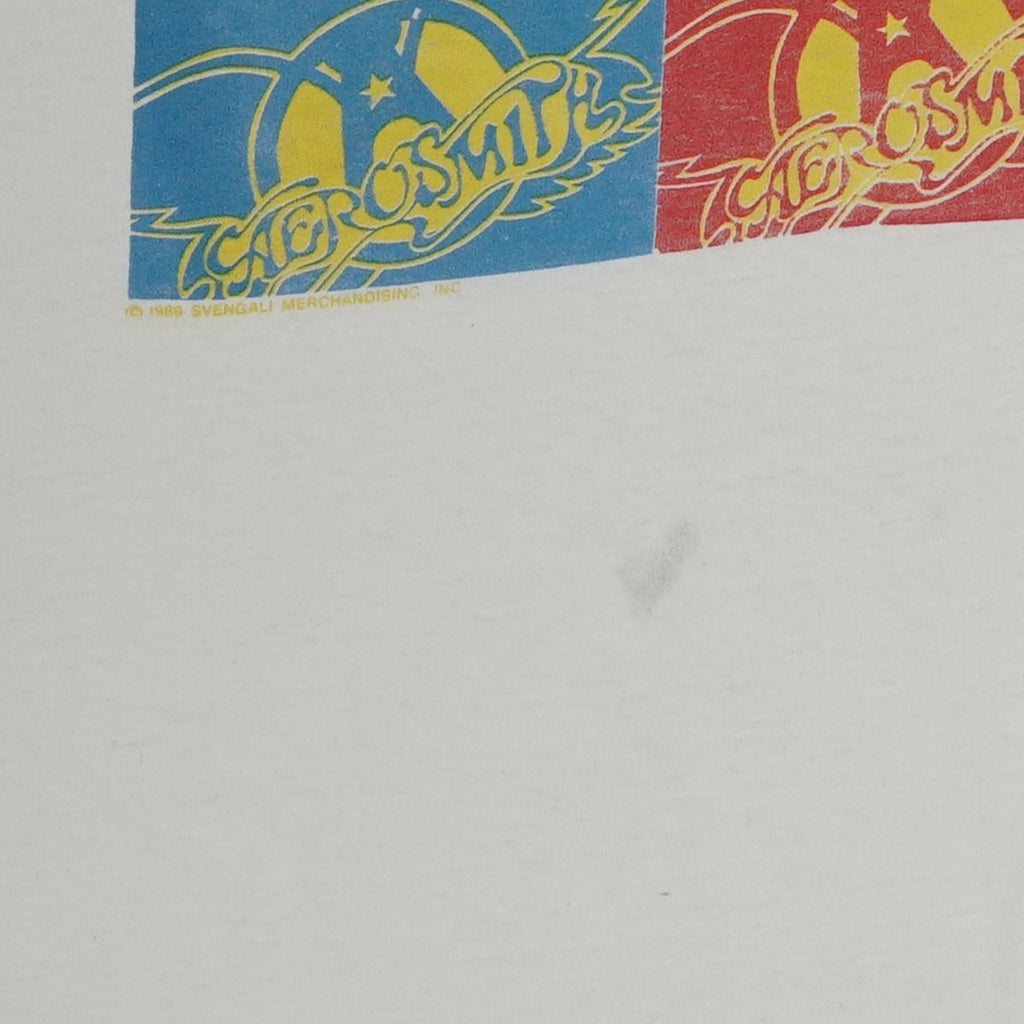 1989 Aerosmith PUMP Warhol graphic band tee XL