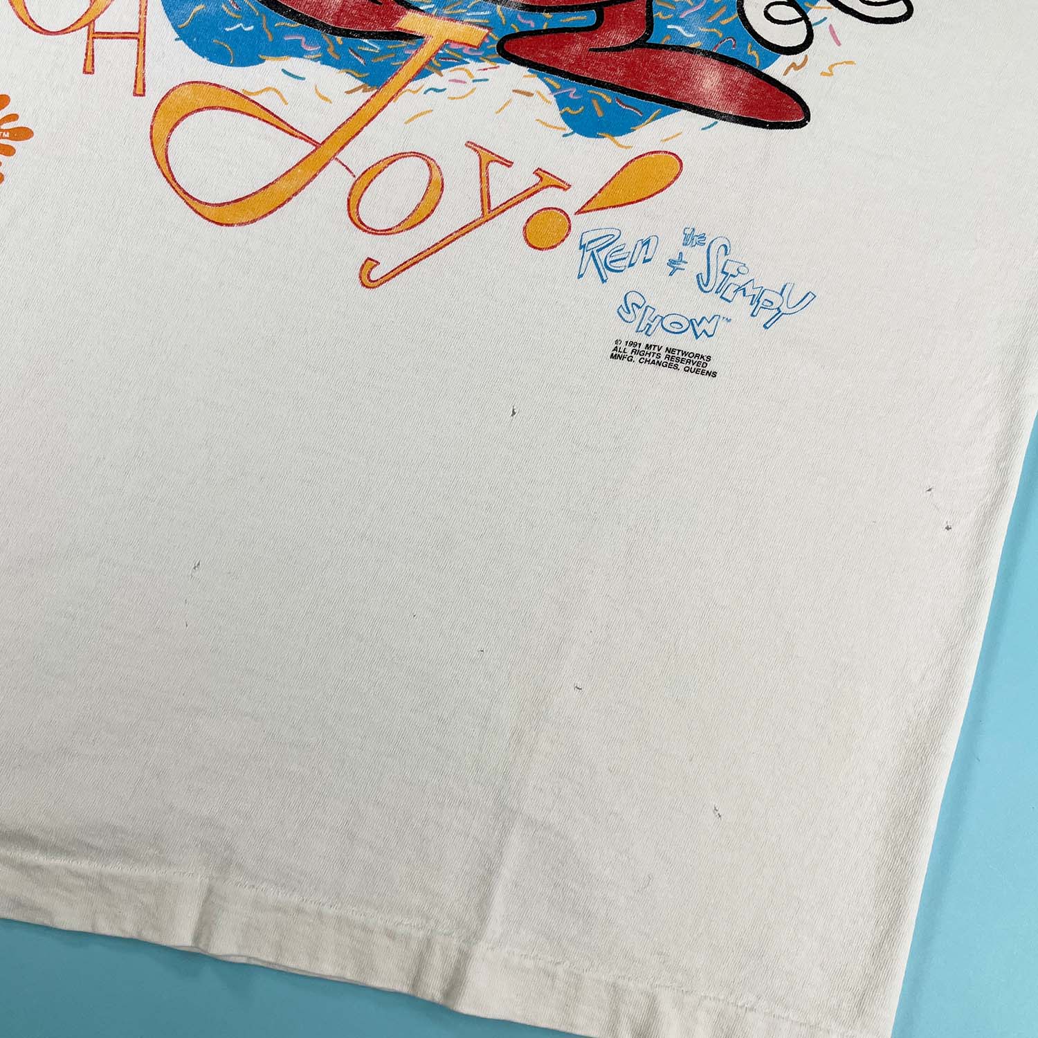 1991 Ren & Stimpy 'Oh Joy' tee XL