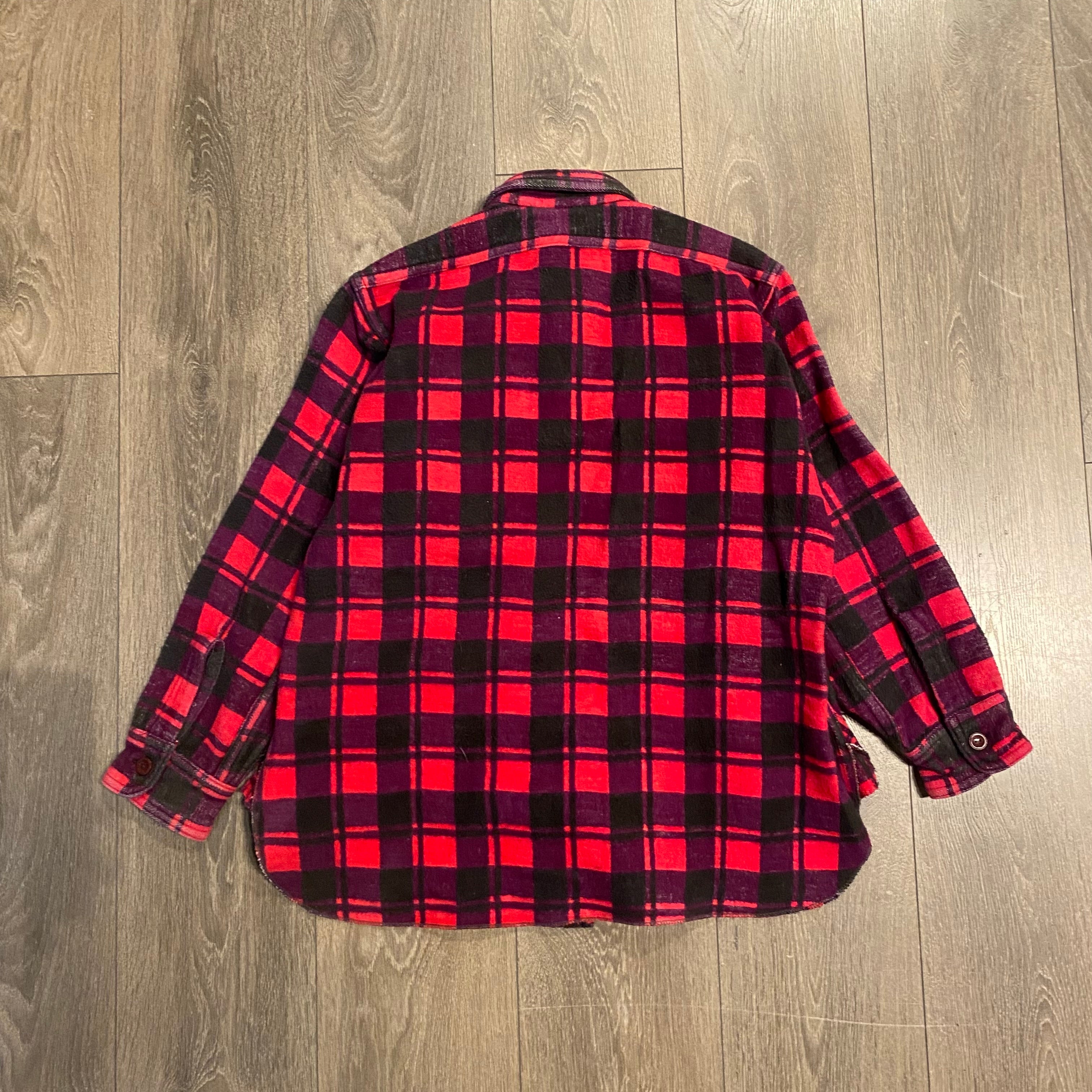 80s Champion Heavy Wool Flannel L