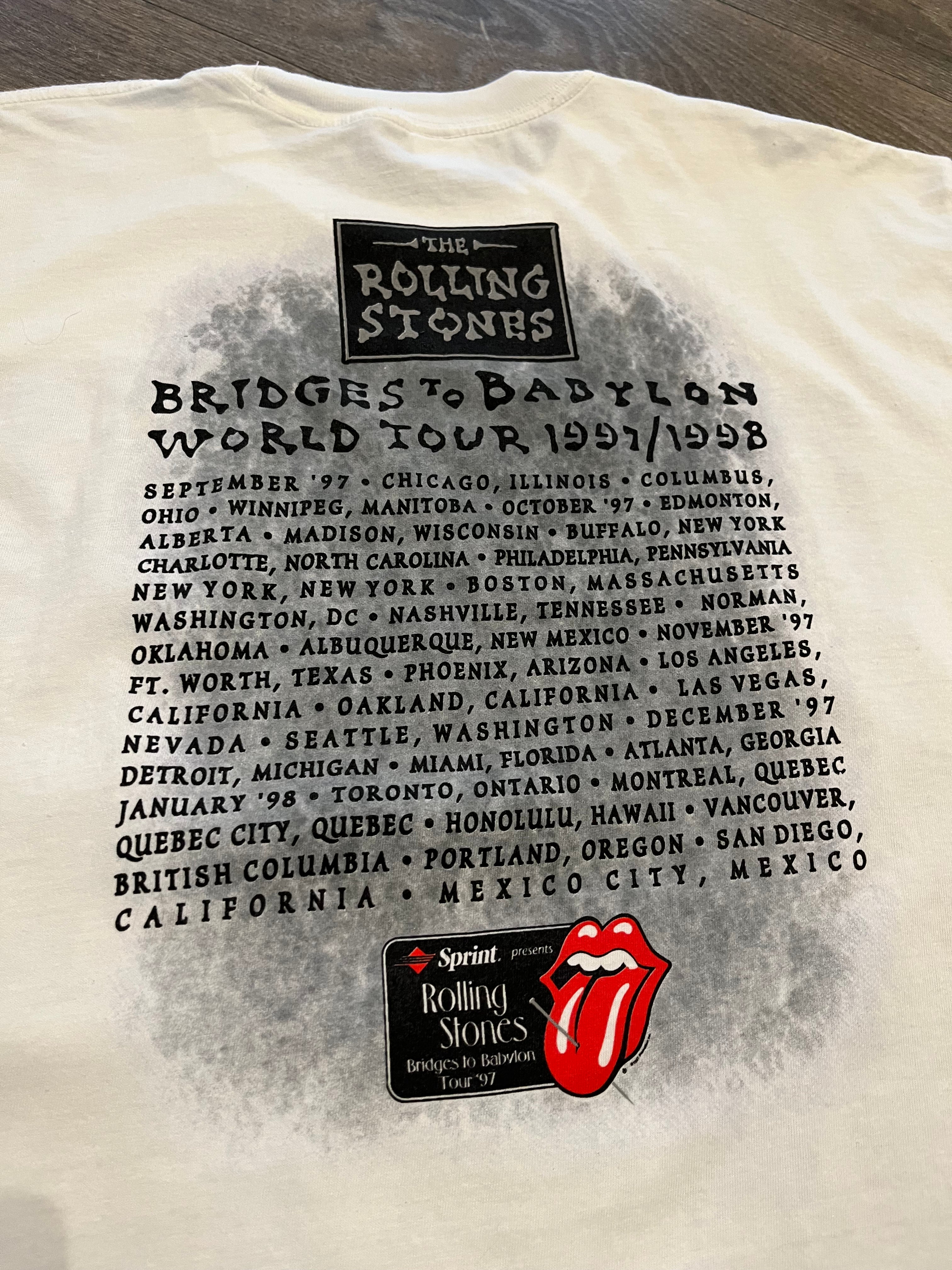 1998 Rolling Stones Bridges to Babylon tee XL