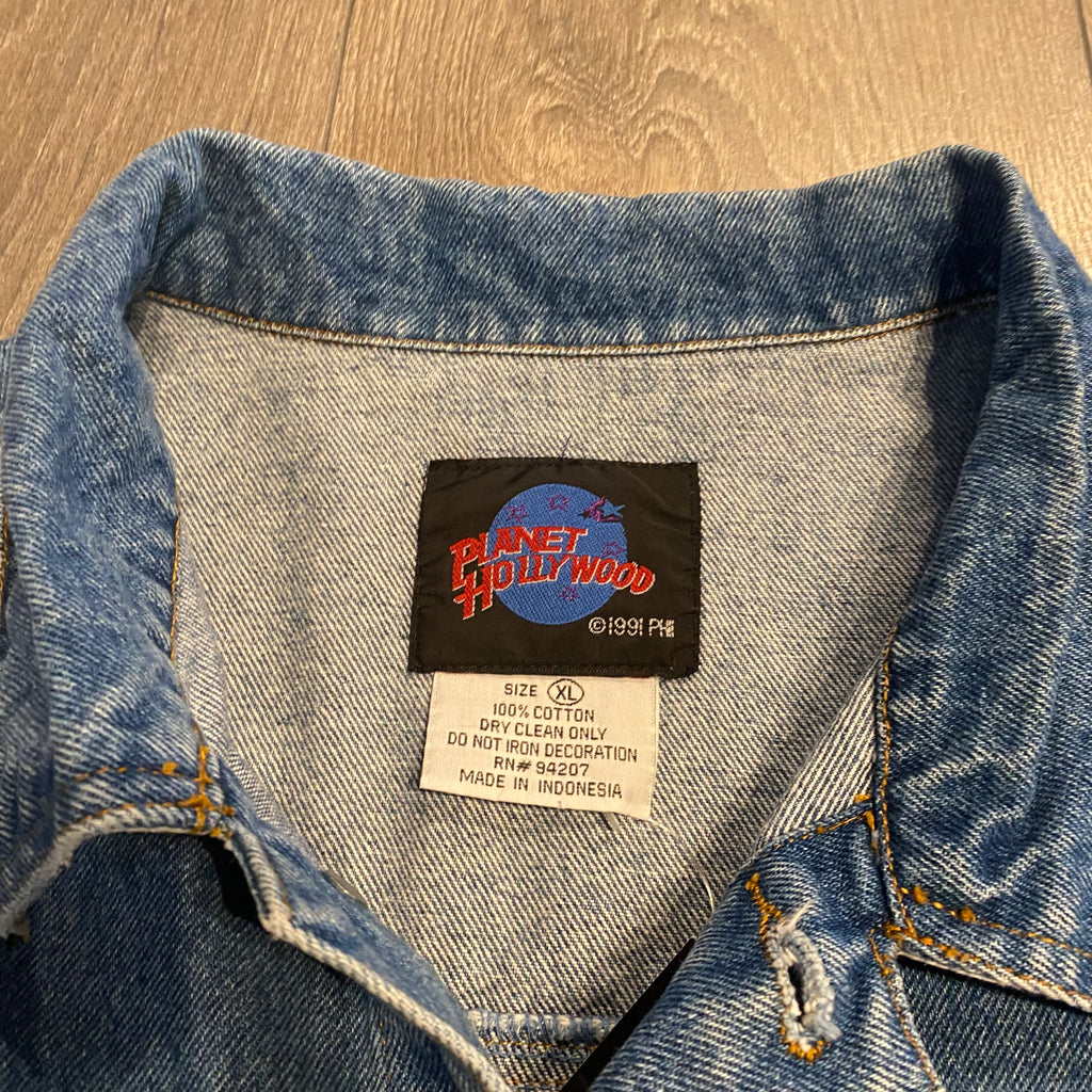 90s Planet Hollywood Denim Trucker XL